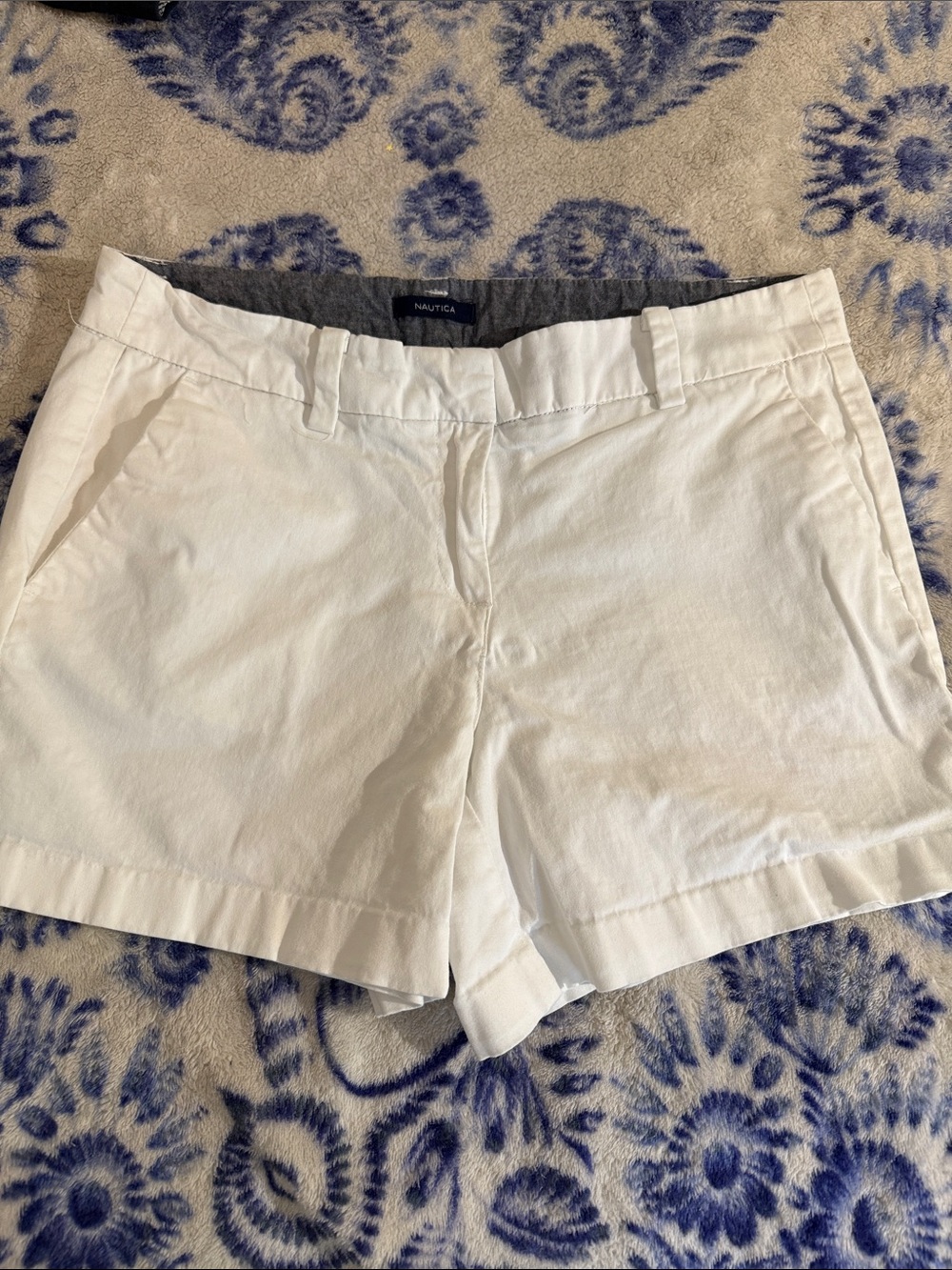Nautica White Women's Bermuda Shorts - Picture 1 of 3